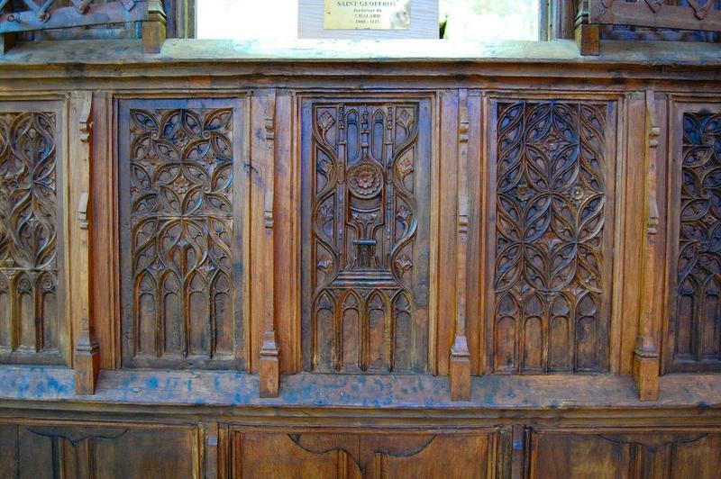 lambris de revêtement, dit armoire à reliques ou buffet de saint Geoffroy, détail