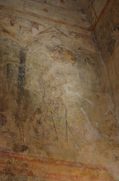 chapelle, peintures monumentales, vue partielle