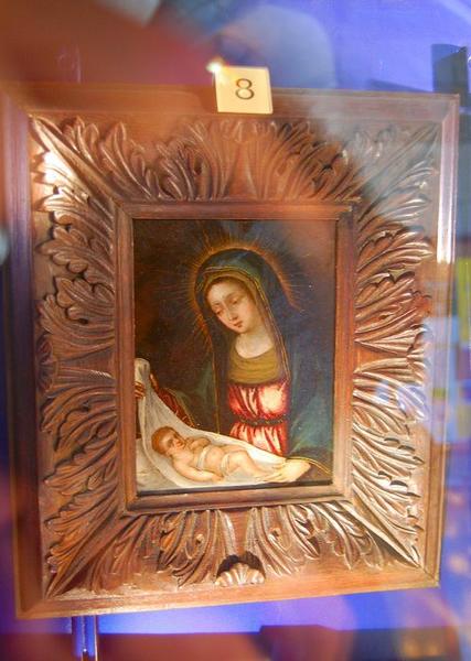 tableau, cadre : Vierge à l'Enfant au lange, vue générale