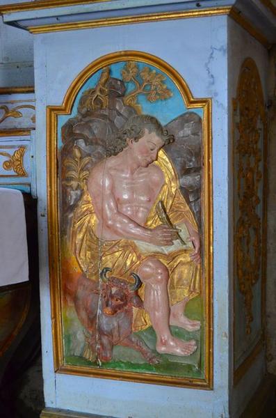 retable de la Vierge, détail : saint Luc