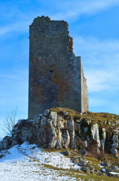 élévation nord du donjon, vue générale