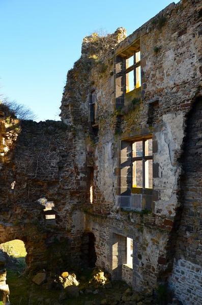 élévation nord depuis l'intérieur des ruines