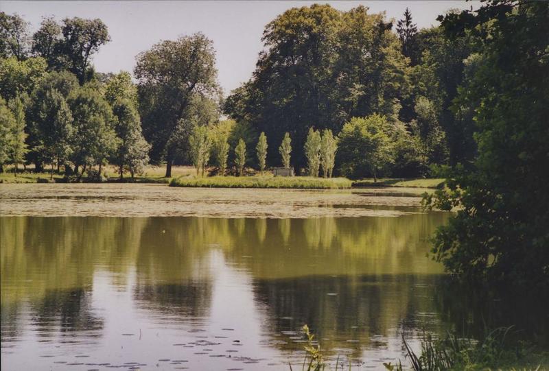 l'île aux peupliers avec le tombeau de Jean-Jacques Rousseau, vue générale