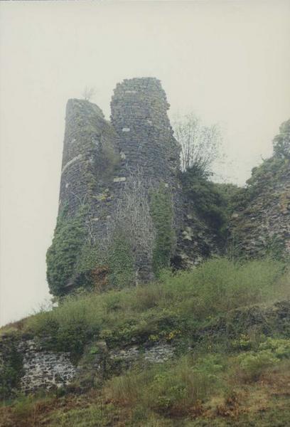 vue partielle des ruines, tour