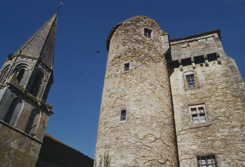 logis, élévation ouest, vue partielle
