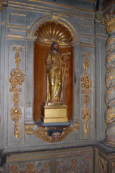 statue du retable du maître-autel : saint Jean, vue générale