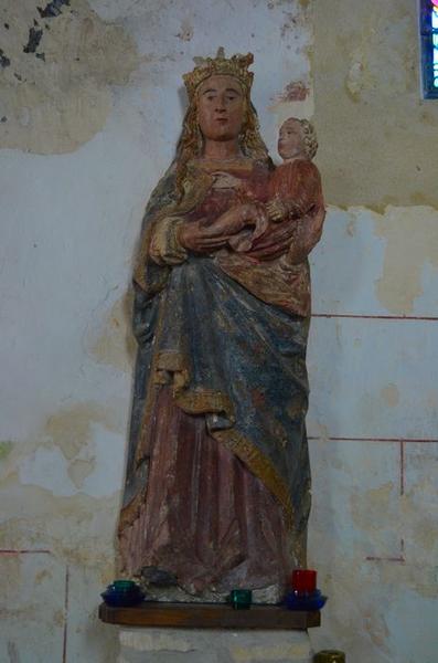 statue : Vierge à l'enfant, vue générale