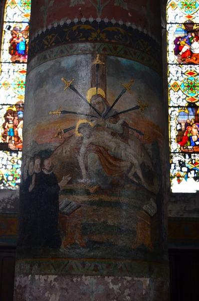 peinture monumentale : Notre-Dame des sept Douleurs avec donateurs, vue générale