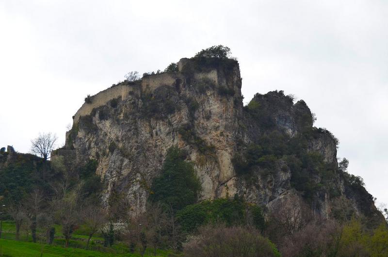 vue générale des ruines du château dans leur environnement