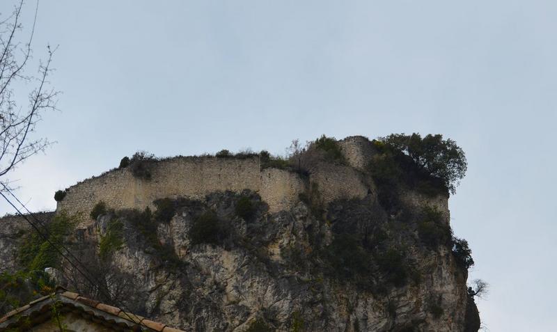 vue générale des ruines du château dans leur environnement