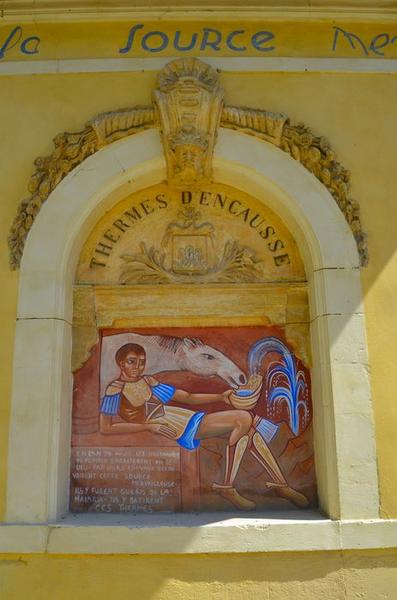 kiosque des sources, détail d'une peinture monumentale