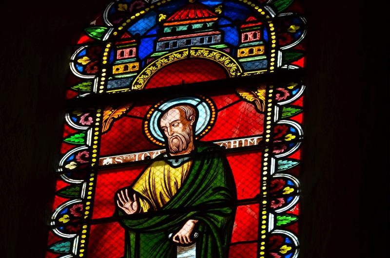 verrière : saint Joachim, vue partielle