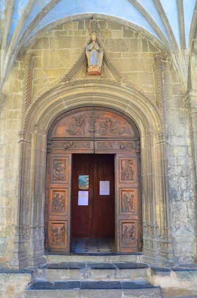 porche nord, vantaux du portail : l'Annonciation, scènes de la vie de saint Véran, vue générale