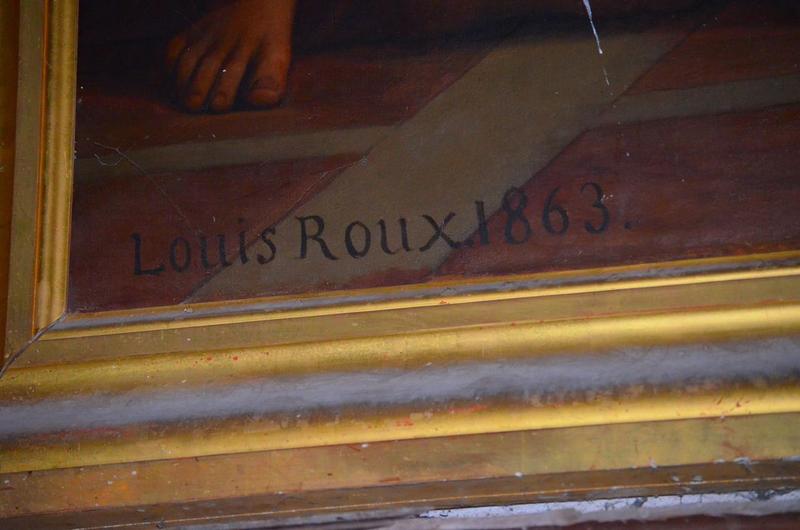 tableau : le Lavement des pieds, détail de la signature