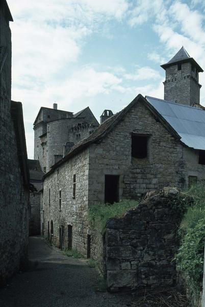 Logis et tour, maisons environnantes