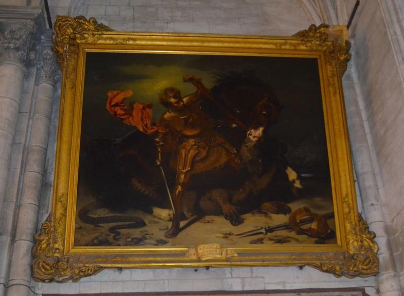 tableau, cadre : saint Georges victorieux, vue générale