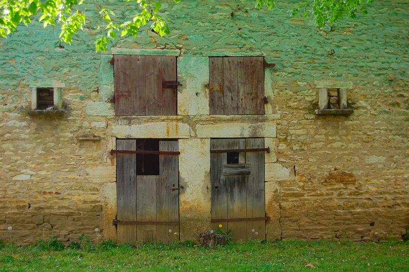 ferme, soue, détail