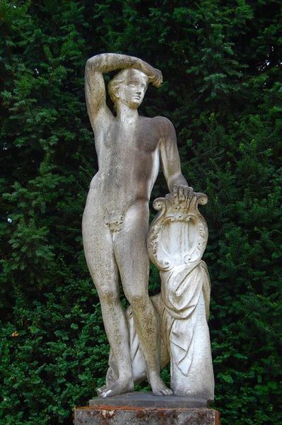 parc, statue : Apollon, vue générale