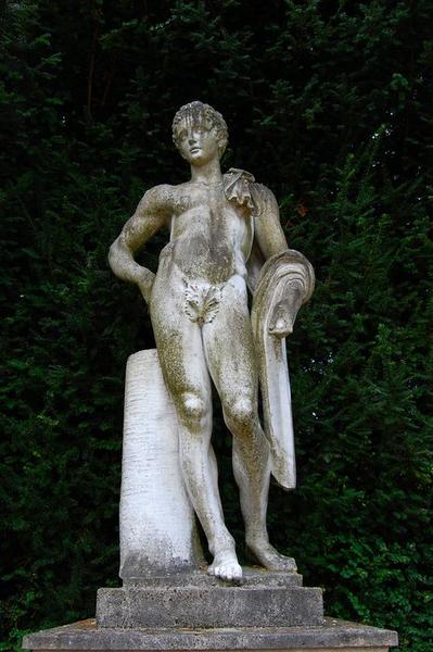 parc, statue : Mercure galant, vue générale