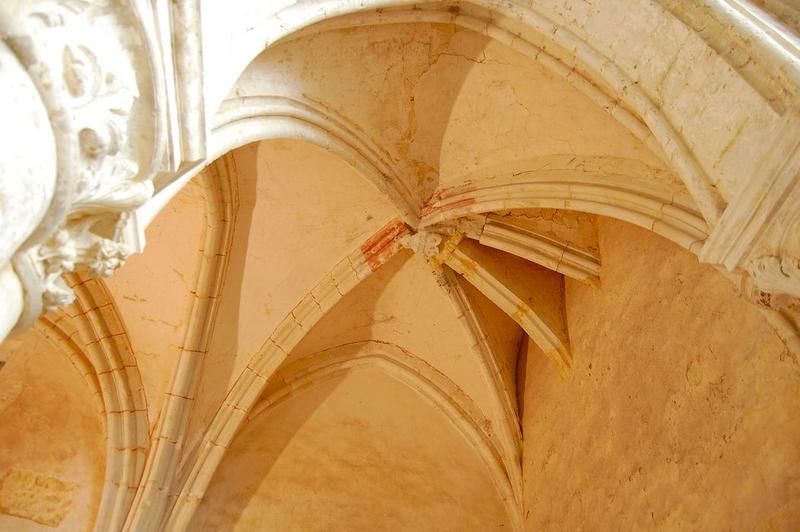 église, chapelle nord, détail de la voûte