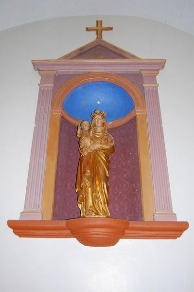 statue : Vierge à l'enfant, vue générale