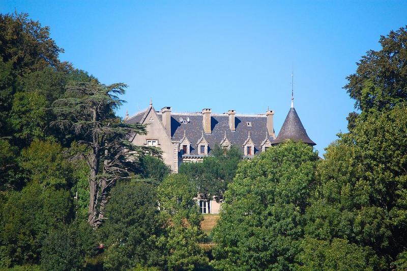 Vue partielle du château dans son environnement