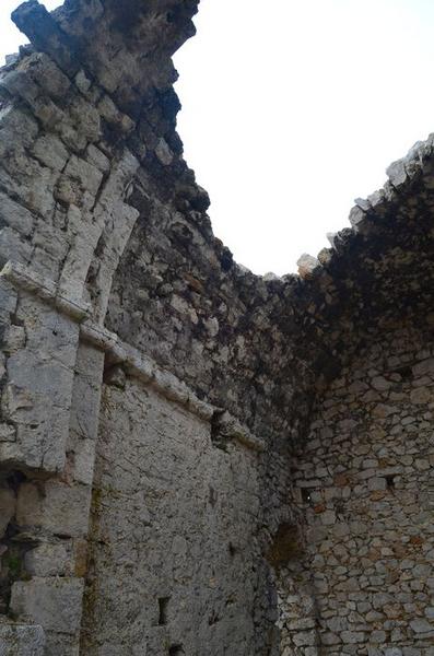 ruines de la chapelle, vue partielle de la voûte