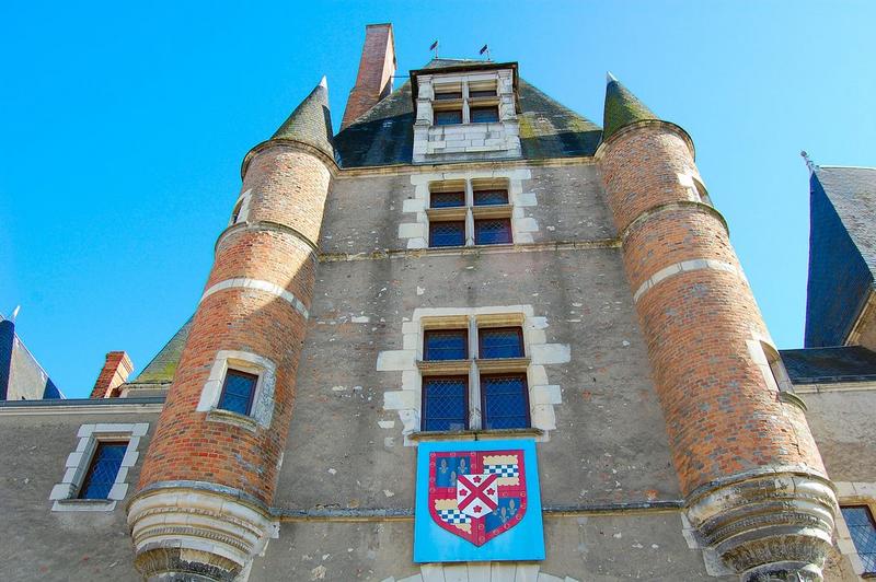 Châtelet d'entrée, façade nord, vue partielle