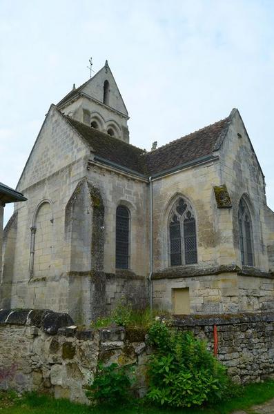 angle du transept et du chevet nord-est, vue générale