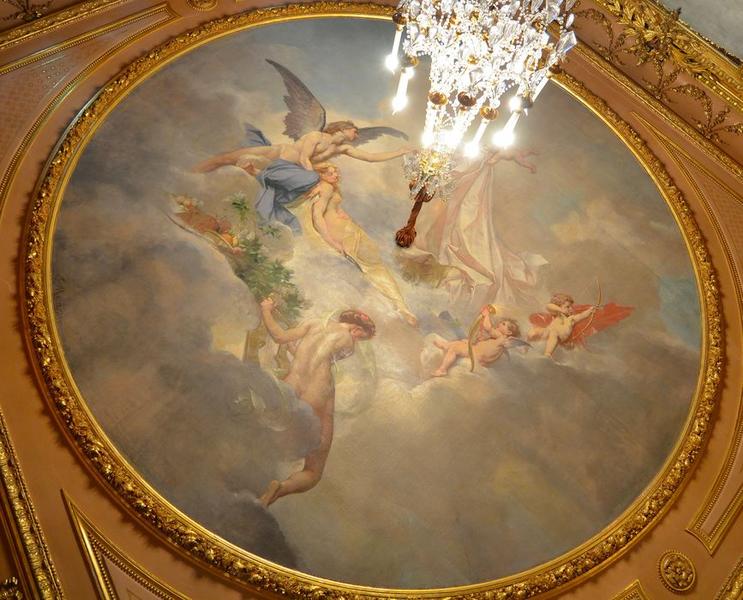 décor monumental, plafond peint : Sommeil de Psyché (le), vue générale