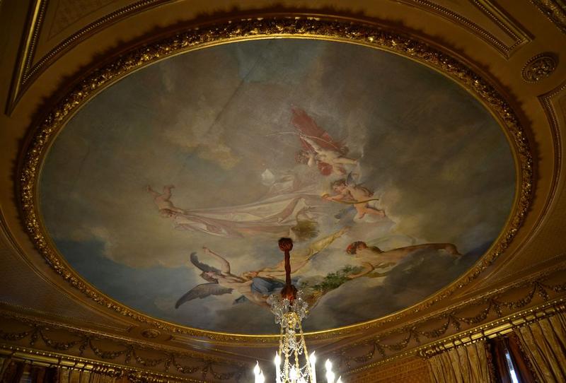 décor monumental, plafond peint : Sommeil de Psyché (le), vue générale