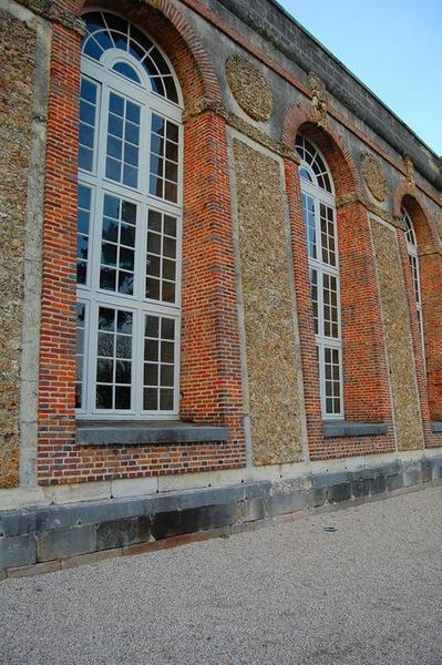 orangerie, élévation sud, vue partielle