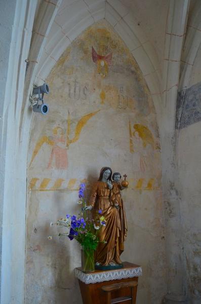 chapelle latérale, peinture monumentale : anges adorateurs