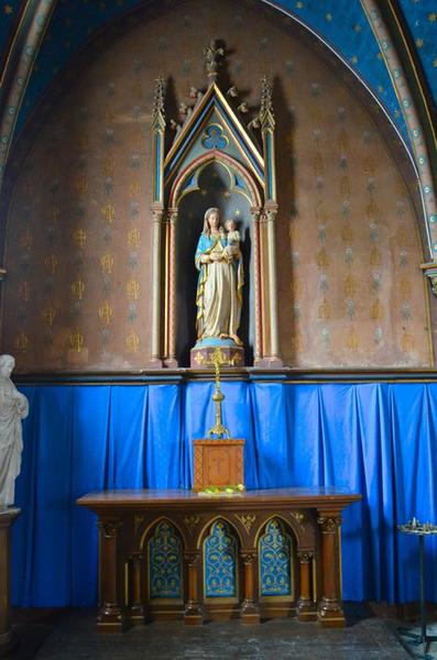 statue : Vierge à l'enfant, vue générale