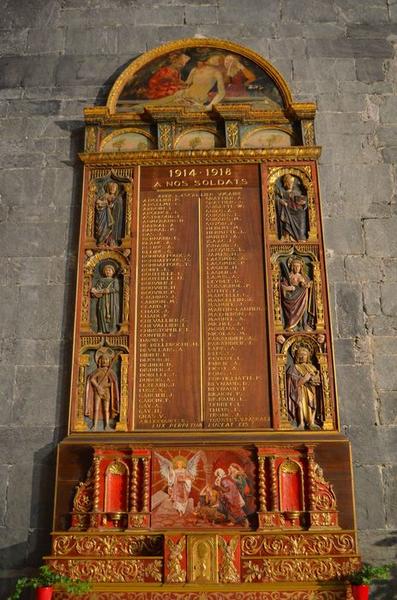 retable de la chapelle des âmes du purgatoire, intégré au monument commémoratif des morts de la guerre de 1914-1918, vue générale - © Ministère de la Culture (France), Médiathèque du patrimoine et de la photographie, diffusion RMN-GP