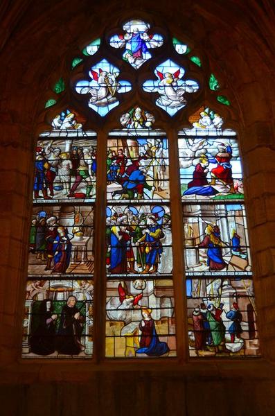 verrière de la baie 29 : Vie et martyre de sainte Barbe, vue générale