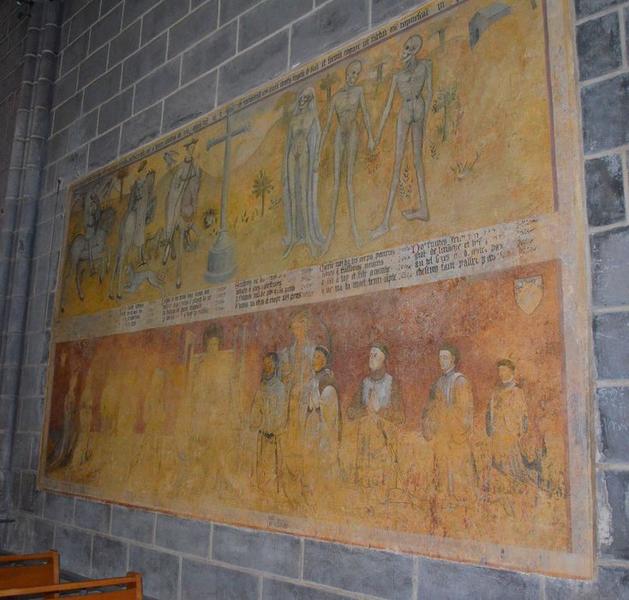 peinture monumentale : dit des trois morts et des trois vifs (le), vue générale