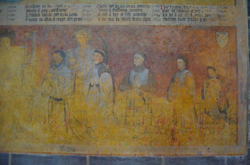 peinture monumentale : dit des trois morts et des trois vifs (le), vue partielle