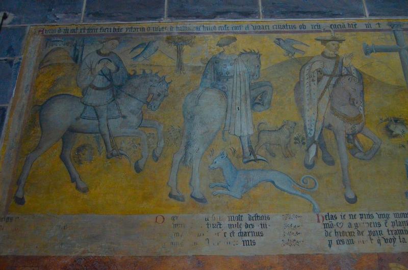 peinture monumentale : dit des trois morts et des trois vifs (le), vue partielle