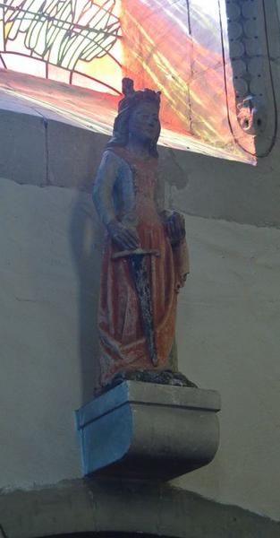 Statue : sainte Barbe (?), vue générale