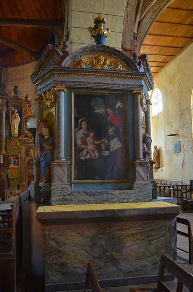 retable du pilier sud, tableau : L'Adoration des Mages, vue générale