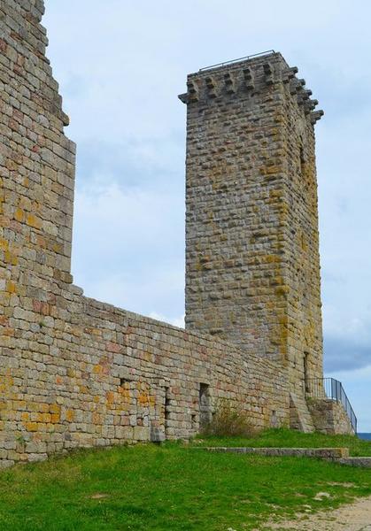 donjon, élévations sud et ouest, vue générale