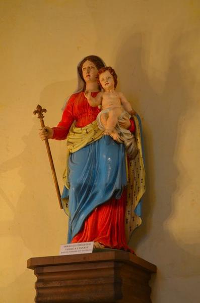 statue : Vierge à l'enfant, vue générale