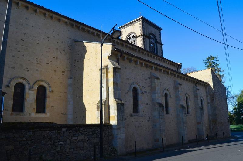 église abbatiale, flanc nord, vue générale