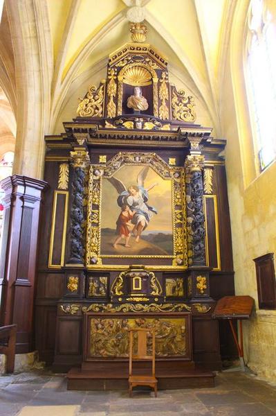 retable (autel secondaire dit de l'Ange gardien), vue générale