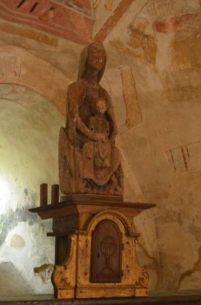 statue : Vierge à l'enfant dite vierge Sedes Sapientiae, vue générale