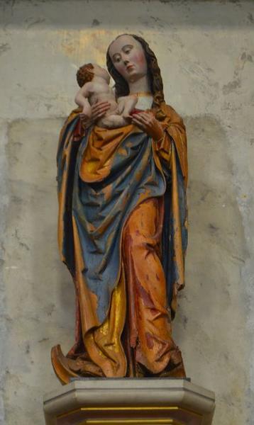 statue : Vierge à l'enfant, vue générale