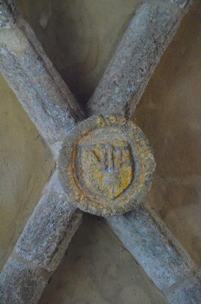 nef, détail d'une clef de voûte