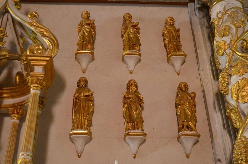 statues (statuettes) : apôtres, Christ, vue générale