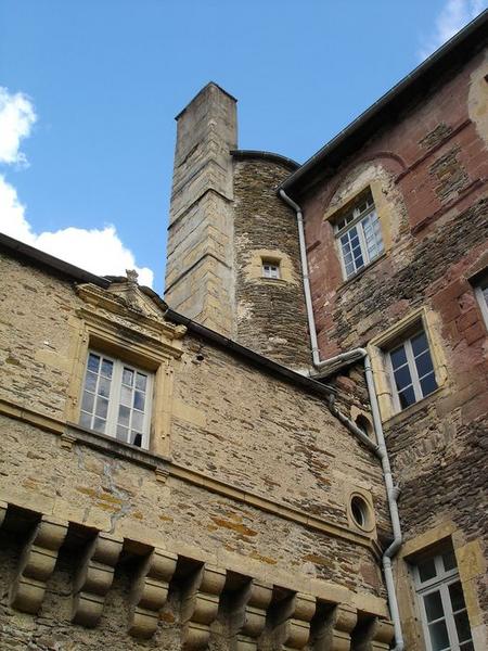 porche d'accès, élévation sud, vue partielle